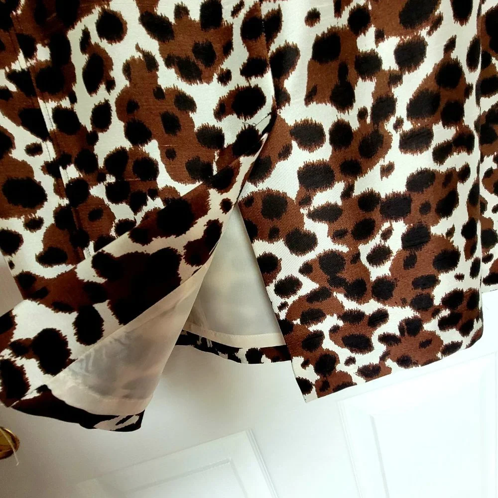 Ann Taylor Business Casual Women's Dress ~ Size 10 ~ Brown, Tan & Animal Print - Picture 6 of 8